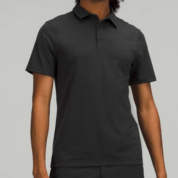 Lululemon Men’s Evolution Soft Jersey Short Sleeve Black Polo Shift EUC Size XXL - Picture 1 of 7